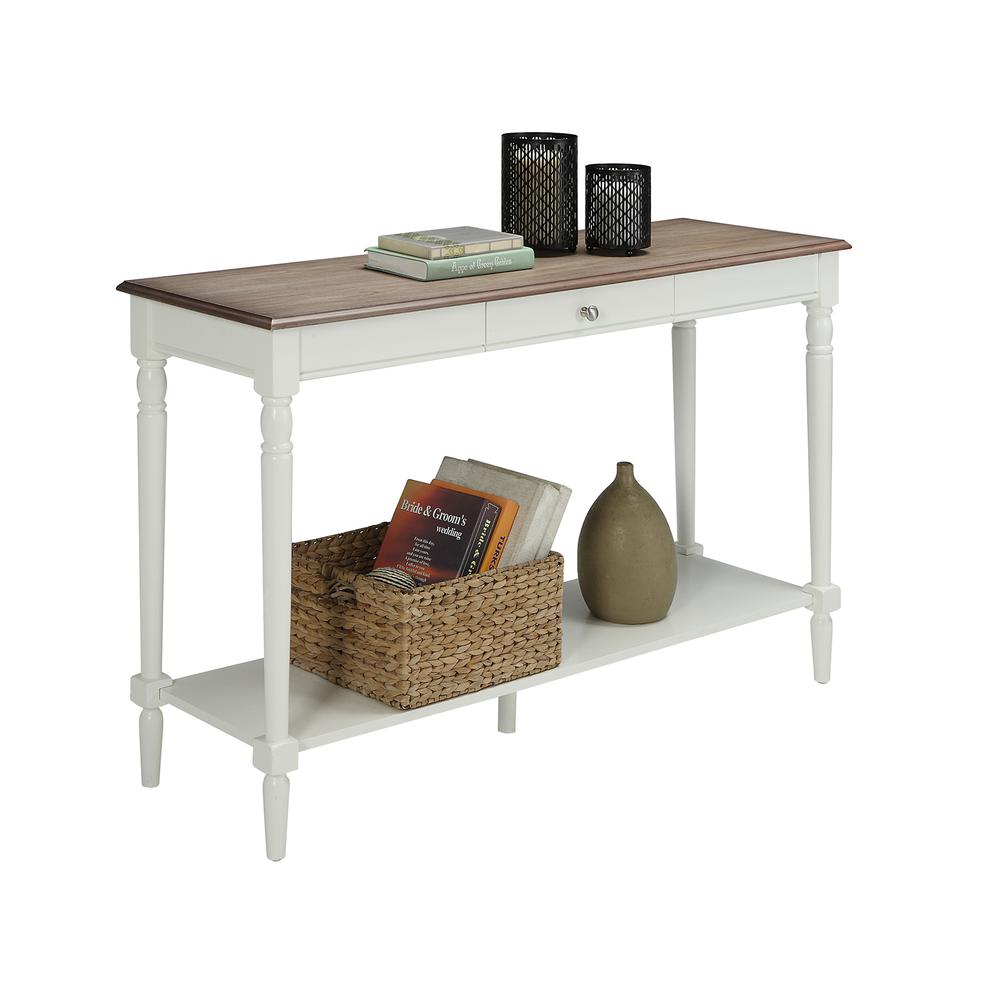 French Country Console Table with Drawer and Shelf