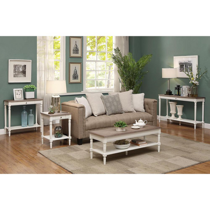 French Country Console Table with Drawer and Shelf