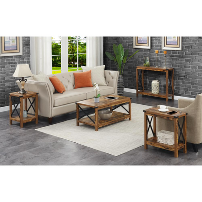 Durango Console Table, Barnwood/Black