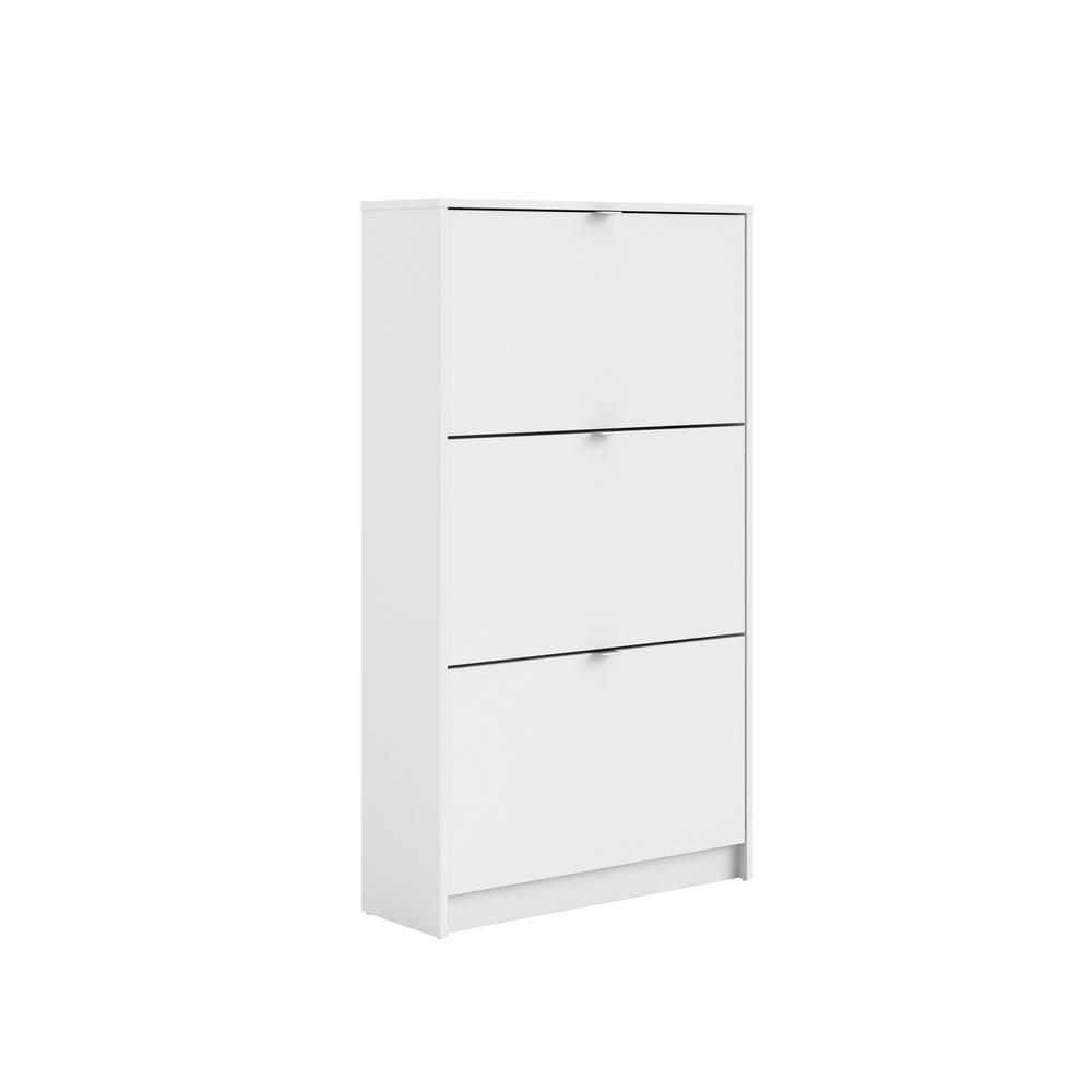 Bright 3 Drawer Shoe Cabinet, White