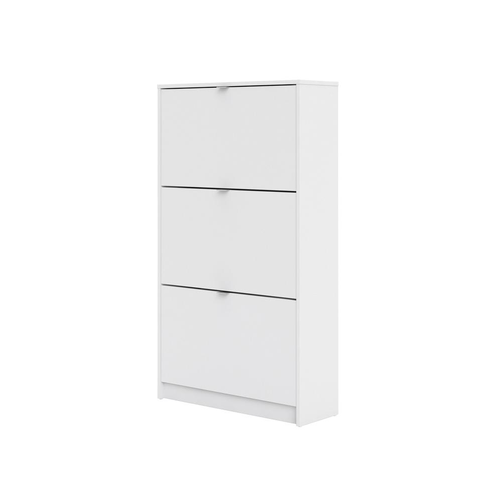 Bright 3 Drawer Shoe Cabinet, White