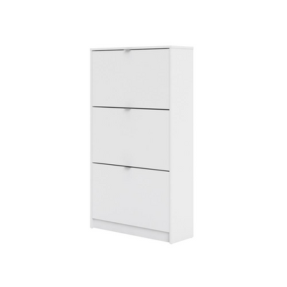 Bright 3 Drawer Shoe Cabinet, White