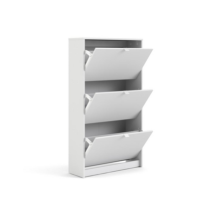 Bright 3 Drawer Shoe Cabinet, White