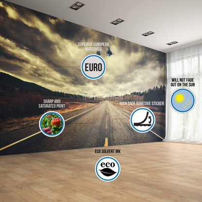 Nature's Symphony: Majestic Sunset Wall Stickers - Transformative Décor Decals