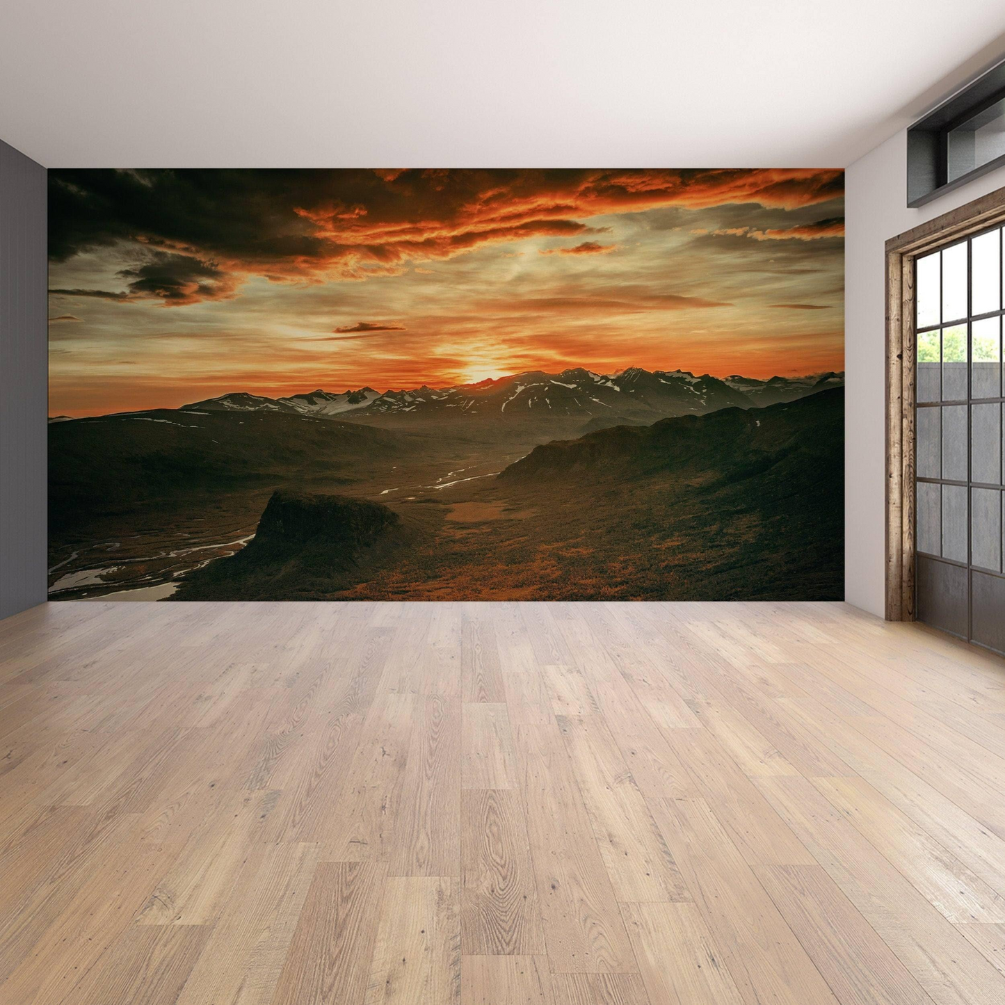 Nature's Symphony: Majestic Sunset Wall Stickers - Transformative Décor Decals