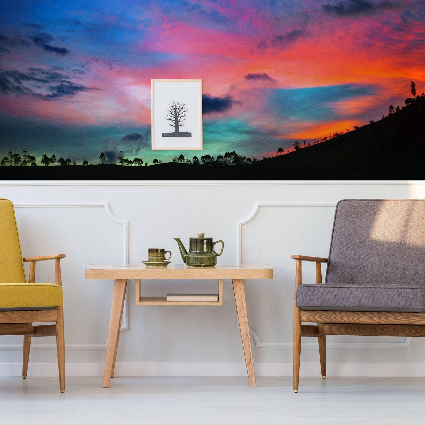 Nature's Horizon - Sunset Transformative Vinyl Wall Art Decals for Home Decor