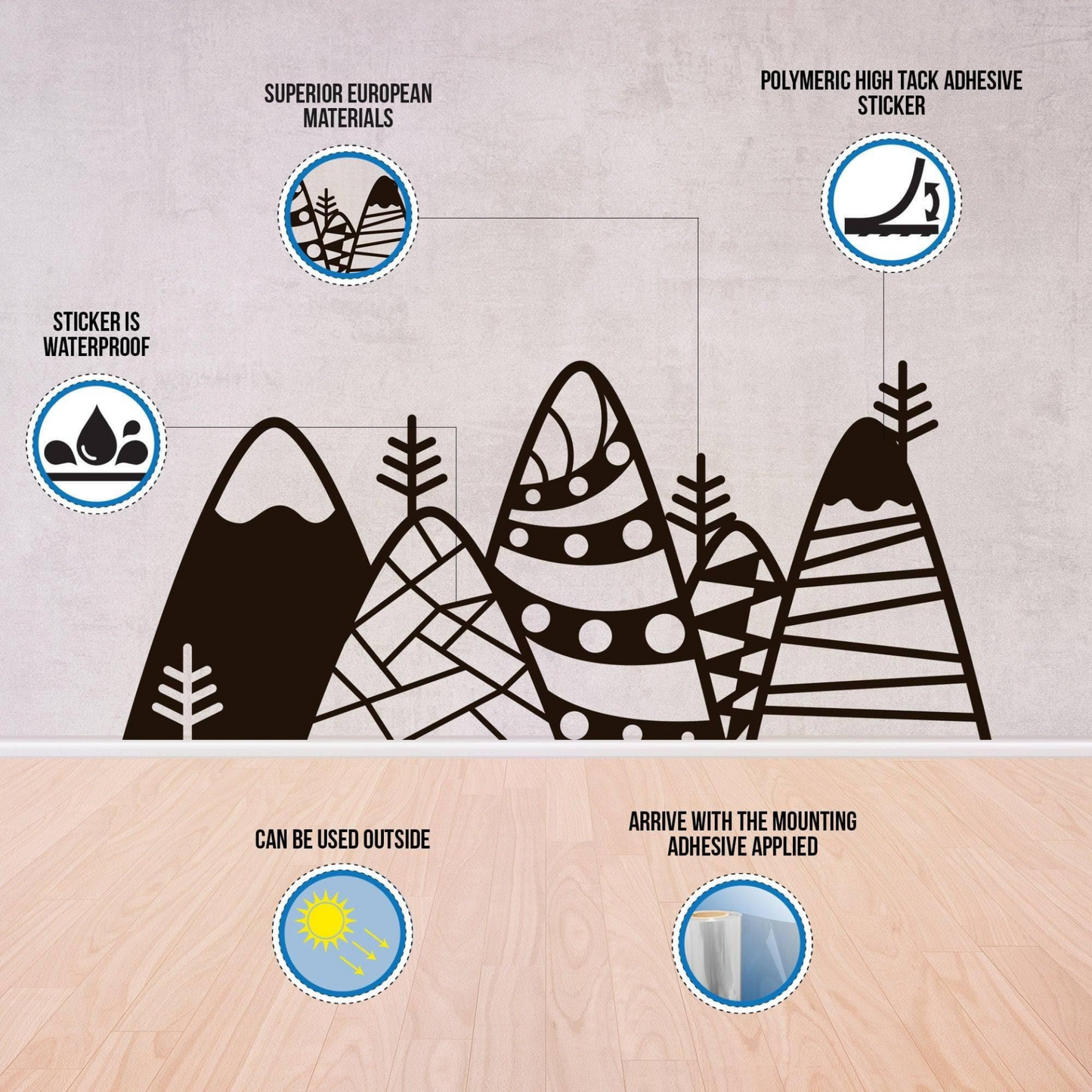 Fantasy Tree Bend Wall Sticker - Decorative Vinyl Wall Decal