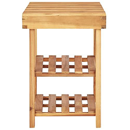 vidaXL Shoe Rack 35.4"x12.5"x18.1" Solid Acacia Wood, 45931