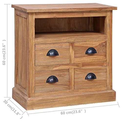 vidaXL Side Cabinet 23.6"x11.8"x23.6" Solid Teak 5311