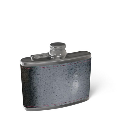 Leather Wrapped Hip Flask