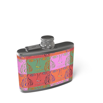 Leather Wrapped Hip Flask