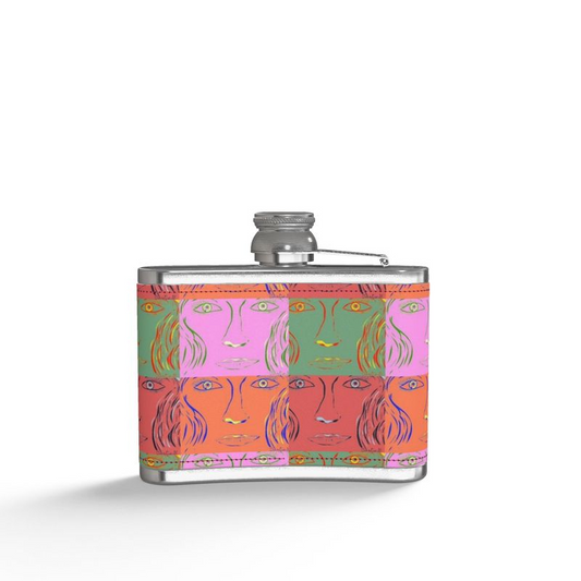 Leather Wrapped Hip Flask