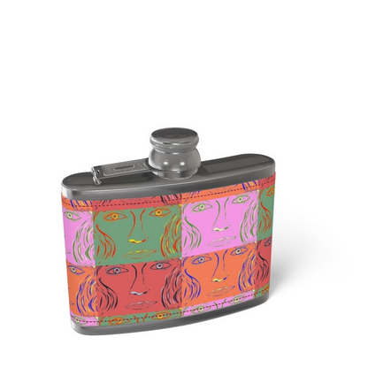 Leather Wrapped Hip Flask