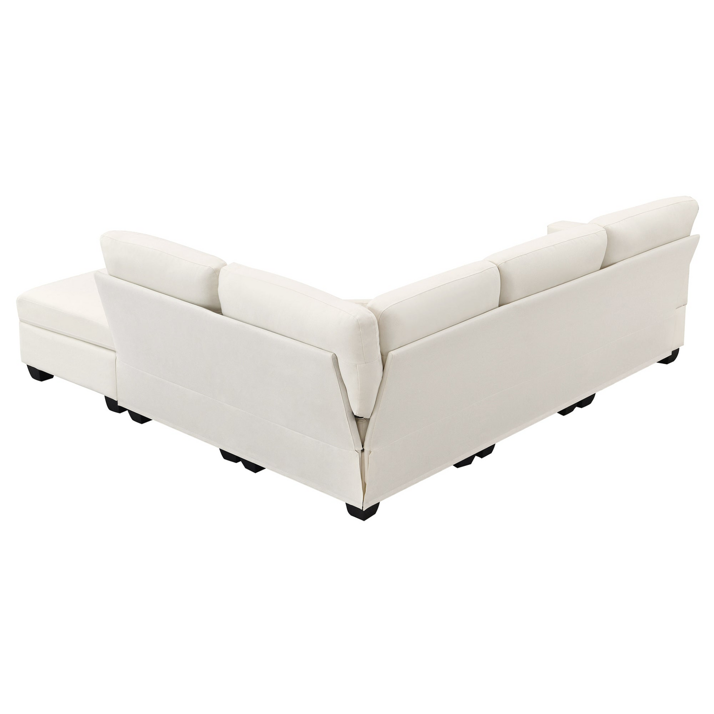 89.8*60.2" Modern Sectional Sofa,5-Seat Modular Couch Set with Convertible Ottoman,L-Shape Linen Fabric Corner Couch Set with 2 Pillows for Living Room,Apartment,Office, 3 Colors