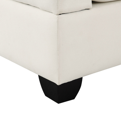 89.8*60.2" Modern Sectional Sofa,5-Seat Modular Couch Set with Convertible Ottoman,L-Shape Linen Fabric Corner Couch Set with 2 Pillows for Living Room,Apartment,Office, 3 Colors