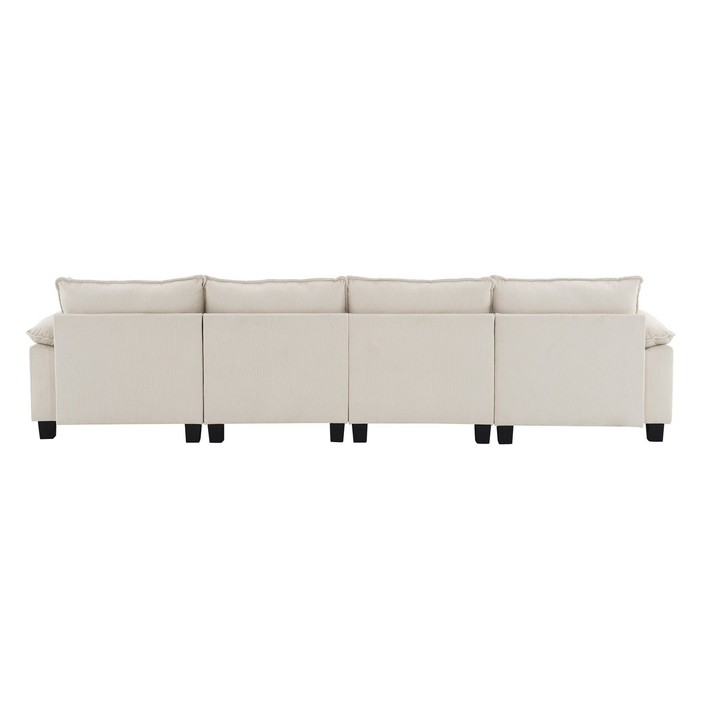 133*65" Corduroy Modular Sectional Sofa,U Shaped Couch with Armrest Bags,6 Seat Freely Combinable Sofa Bed,Comfortable and Spacious Indoor Furniture for Living Room, 2 Colors