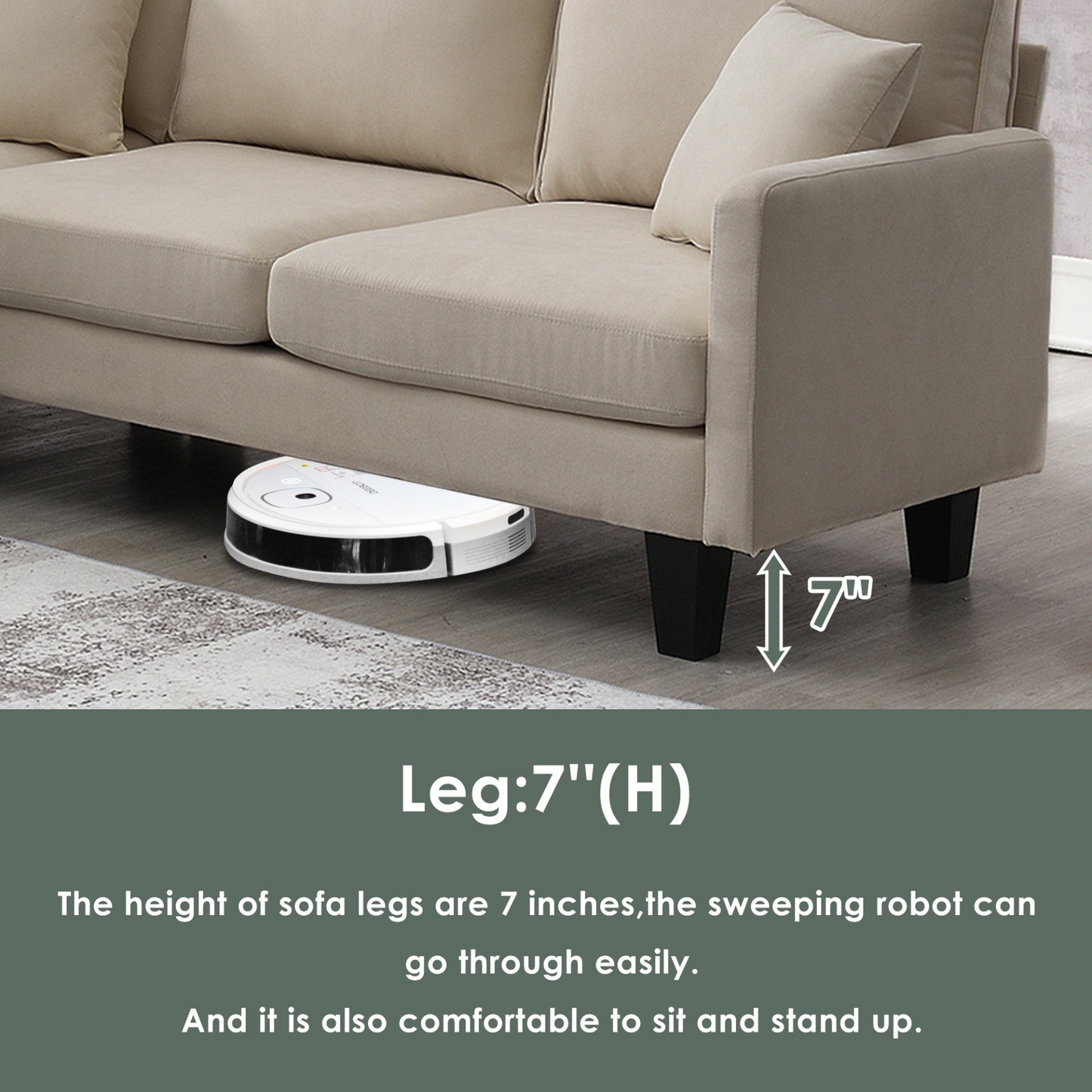 90*88" Terrycloth Modern Sectional Sofa,5-Seat Practical Couch Set with Chaise Lounge,L-Shape minimalist Indoor Furniture with 3 Pillows for Living Room,Apartment,Office, 3 Colors