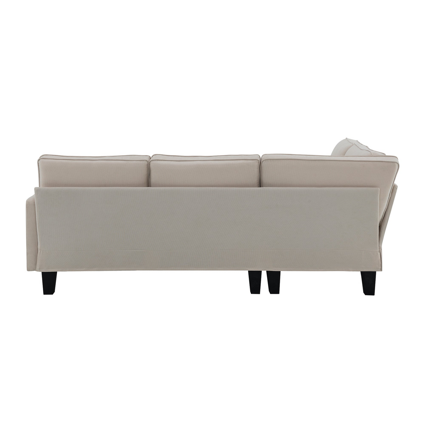 90*88" Terrycloth Modern Sectional Sofa,5-Seat Practical Couch Set with Chaise Lounge,L-Shape minimalist Indoor Furniture with 3 Pillows for Living Room,Apartment,Office, 3 Colors