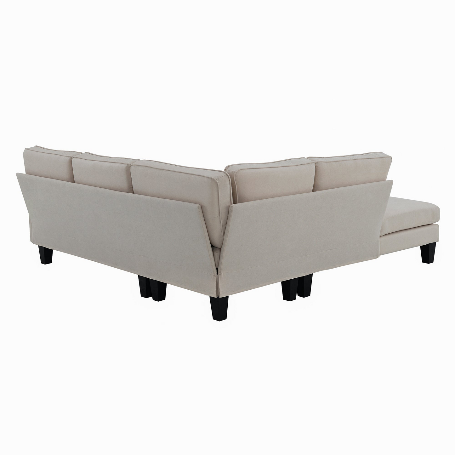 90*88" Terrycloth Modern Sectional Sofa,5-Seat Practical Couch Set with Chaise Lounge,L-Shape minimalist Indoor Furniture with 3 Pillows for Living Room,Apartment,Office, 3 Colors
