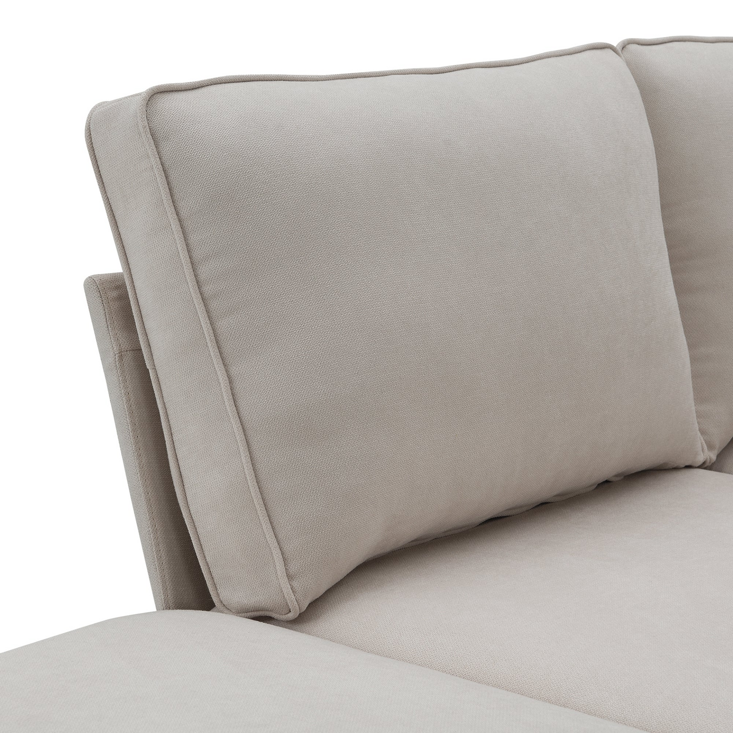 90*88" Terrycloth Modern Sectional Sofa,5-Seat Practical Couch Set with Chaise Lounge,L-Shape minimalist Indoor Furniture with 3 Pillows for Living Room,Apartment,Office, 3 Colors