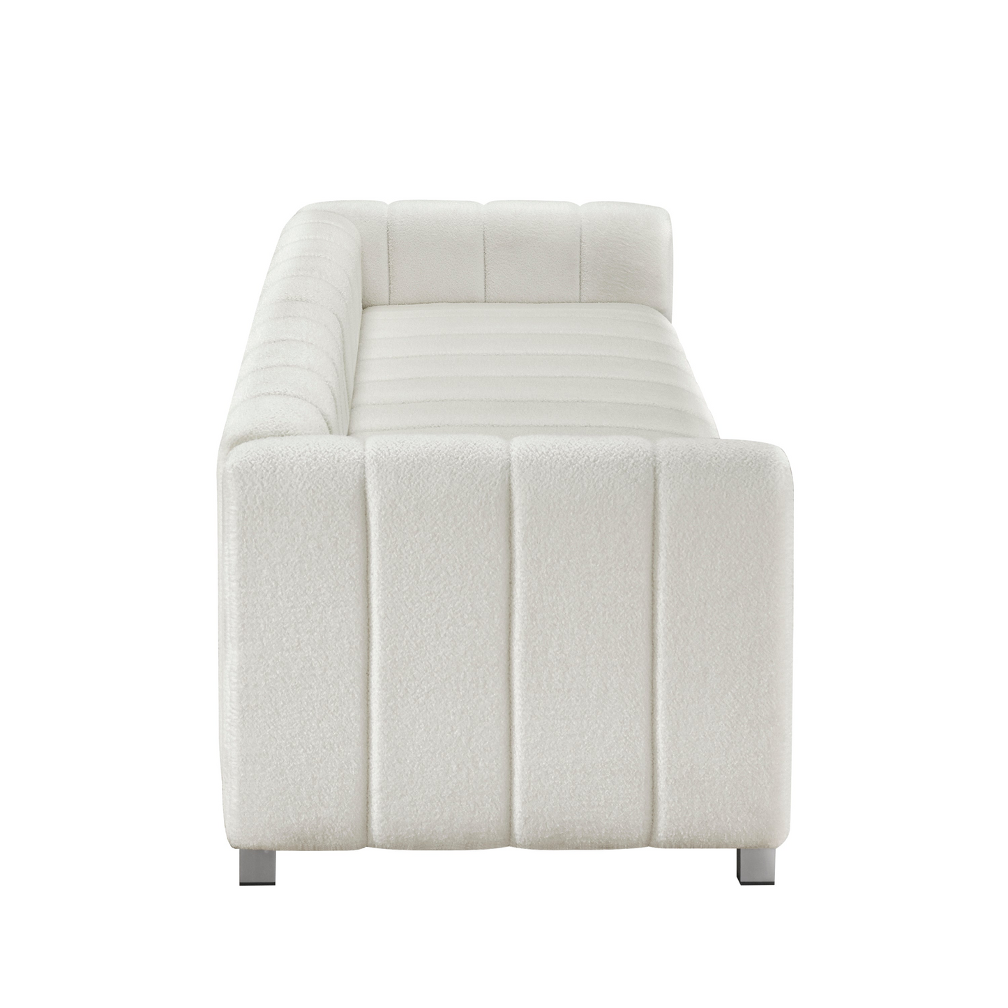 82*30" Modern Teddy Velvet Sofa,2-3 Seat Mid Century Indoor Couch, Exquisite Upholstered Loveseat with Striped Decoration for Living Room,Bedroom,Apartment,2 Colors(2 Pillows)