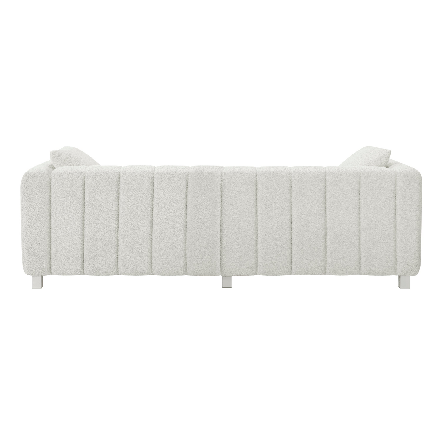 82*30" Modern Teddy Velvet Sofa,2-3 Seat Mid Century Indoor Couch, Exquisite Upholstered Loveseat with Striped Decoration for Living Room,Bedroom,Apartment,2 Colors(2 Pillows)
