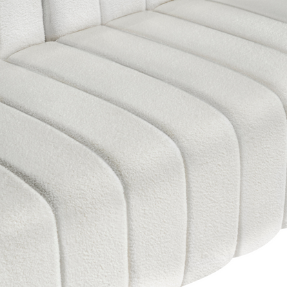 82*30" Modern Teddy Velvet Sofa,2-3 Seat Mid Century Indoor Couch, Exquisite Upholstered Loveseat with Striped Decoration for Living Room,Bedroom,Apartment,2 Colors(2 Pillows)