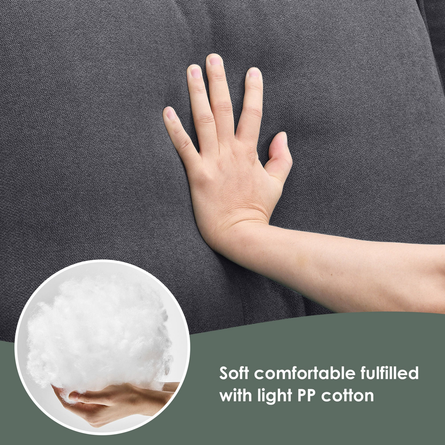 90*88" Terrycloth Modern Sectional Sofa,5-Seat Practical Couch Set with Chaise Lounge,L-Shape minimalist Indoor Furniture with 3 Pillows for Living Room,Apartment,Office, 3 Colors
