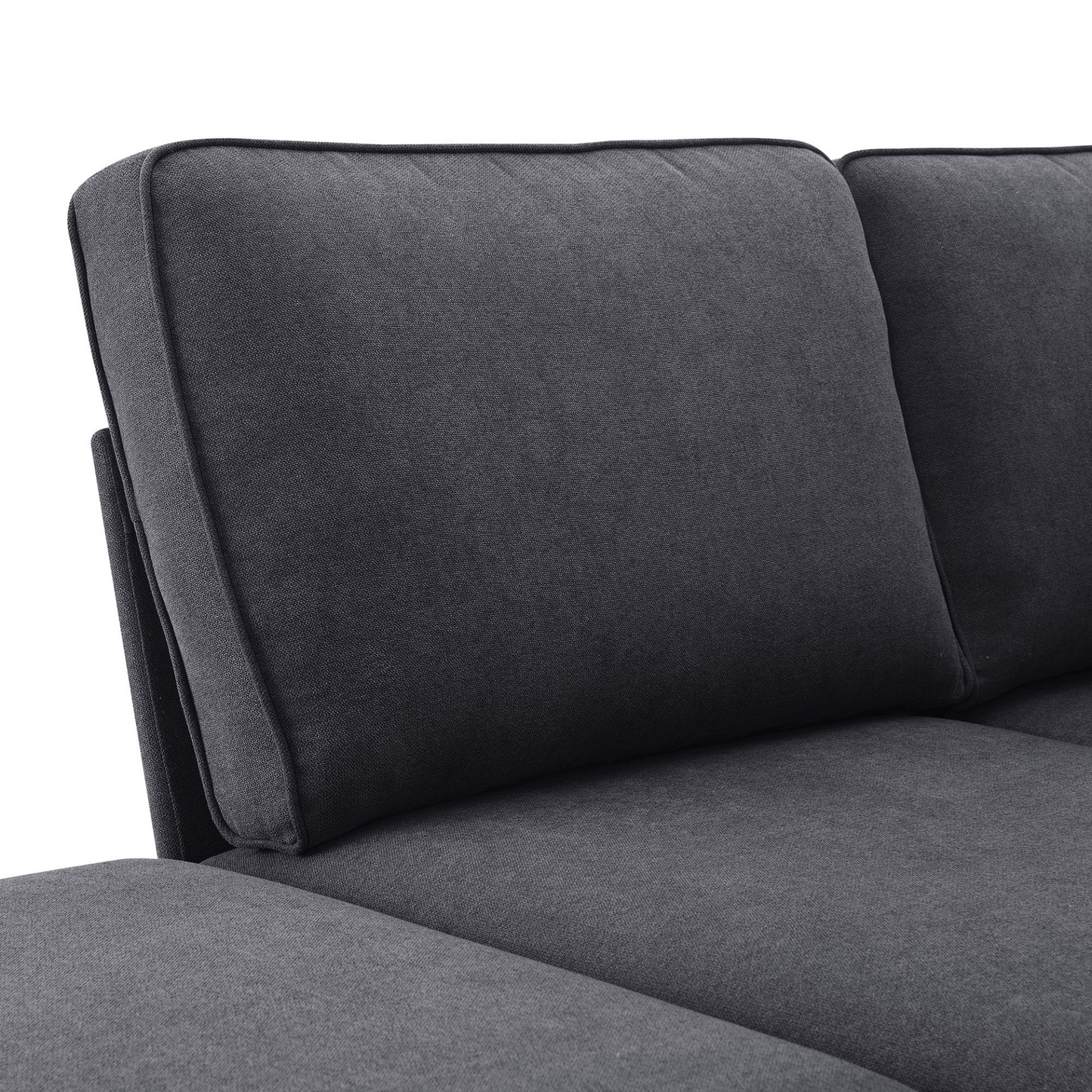 90*88" Terrycloth Modern Sectional Sofa,5-Seat Practical Couch Set with Chaise Lounge,L-Shape minimalist Indoor Furniture with 3 Pillows for Living Room,Apartment,Office, 3 Colors