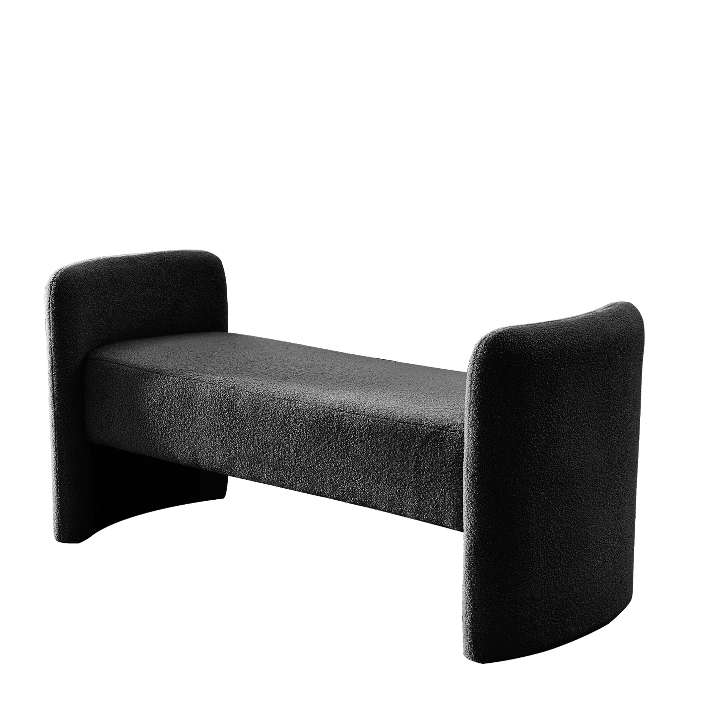 52" Bench for Bedroom End of Bed Modern Contemporary Design Ottoman Couch Long Bench Window Sitting Fireplace Bench, Teddy