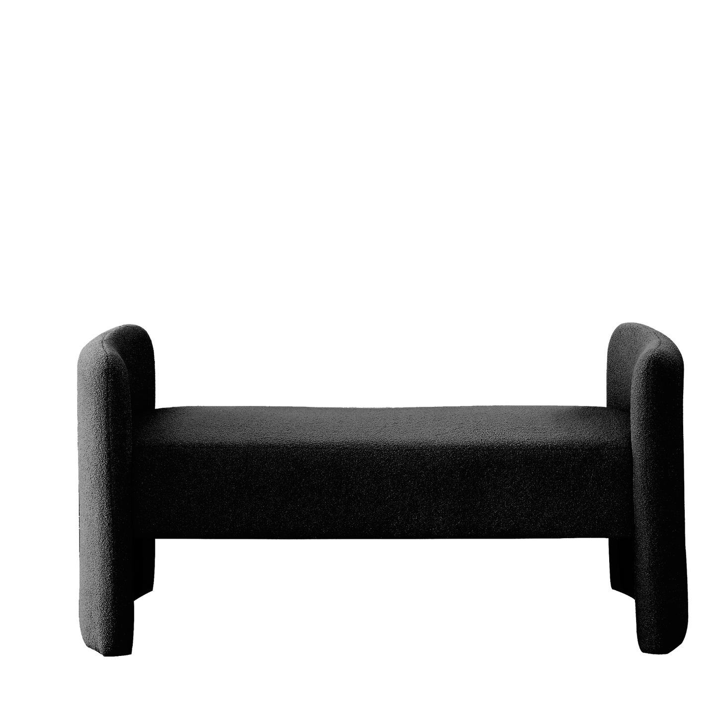 52" Bench for Bedroom End of Bed Modern Contemporary Design Ottoman Couch Long Bench Window Sitting Fireplace Bench, Teddy