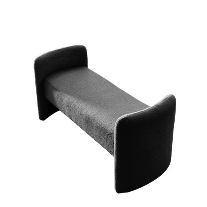 52" Bench for Bedroom End of Bed Modern Contemporary Design Ottoman Couch Long Bench Window Sitting Fireplace Bench, Teddy