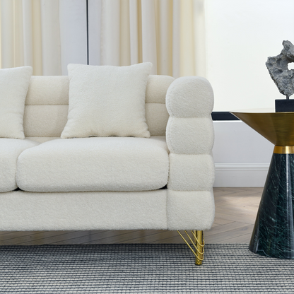 81.5-Inch Oversized Corner Sofa Covers, L-Shaped Sectional Couch,   5-Seater Corner Sofas with 3 Cushions for Living Room, Bedroom, Apartment, Office
