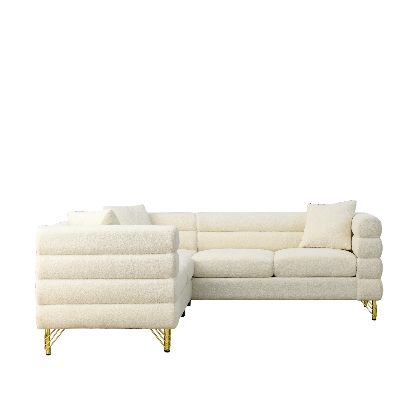 81.5-Inch Oversized Corner Sofa Covers, L-Shaped Sectional Couch,   5-Seater Corner Sofas with 3 Cushions for Living Room, Bedroom, Apartment, Office