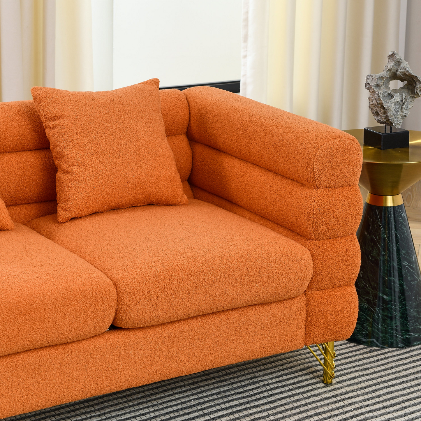 81.5-Inch Oversized Corner Sofa Covers, L-Shaped Sectional Couch,   5-Seater Corner Sofas with 3 Cushions for Living Room, Bedroom, Apartment, Office