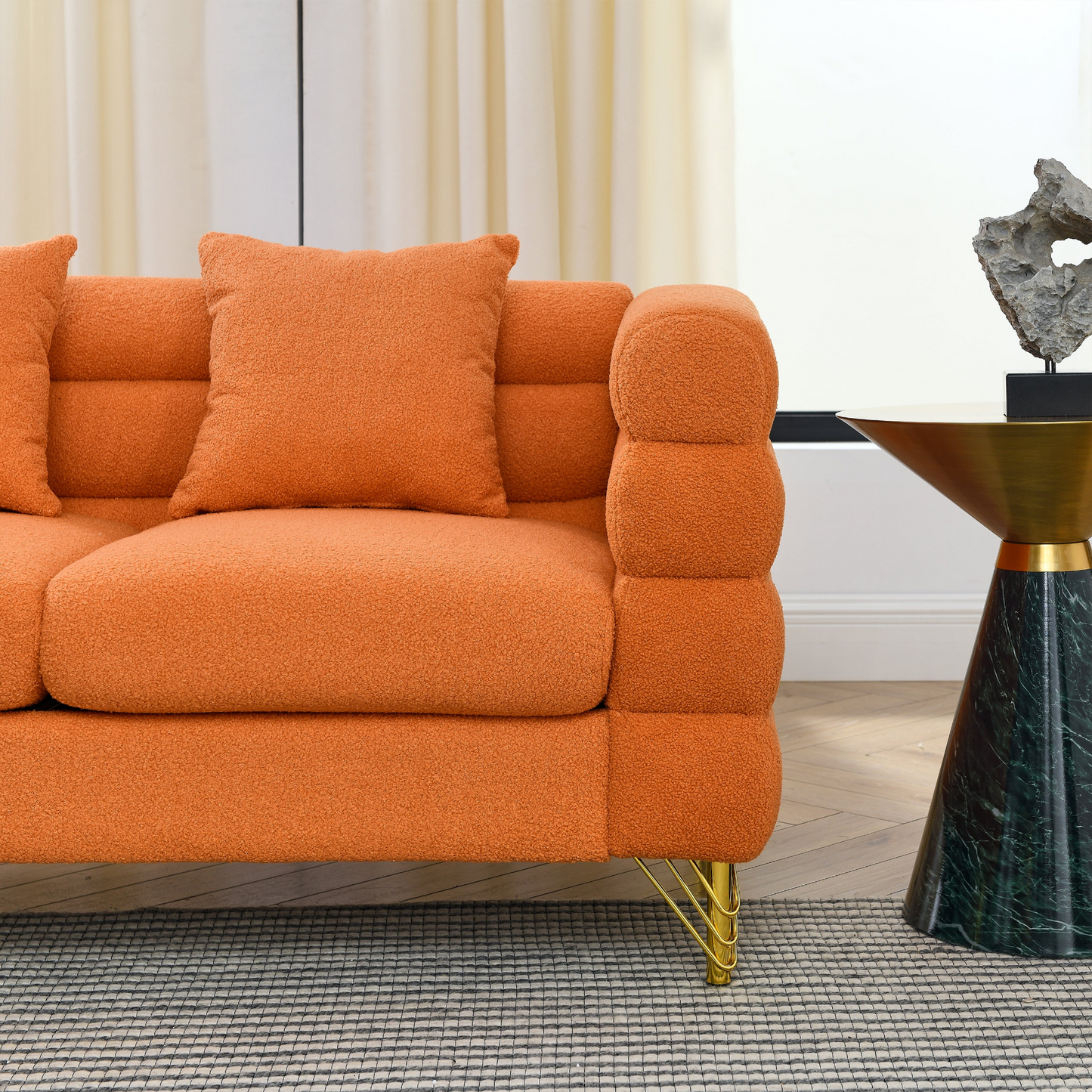 81.5-Inch Oversized Corner Sofa Covers, L-Shaped Sectional Couch,   5-Seater Corner Sofas with 3 Cushions for Living Room, Bedroom, Apartment, Office