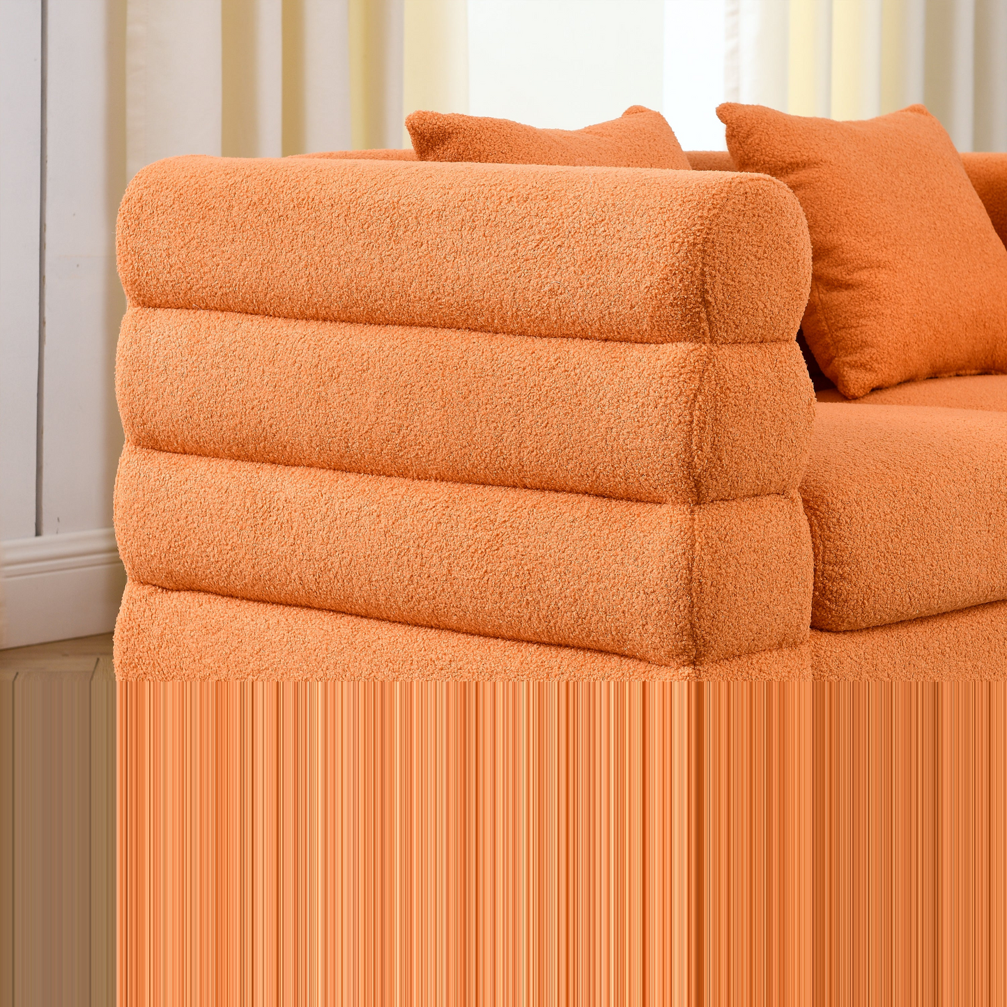 81.5-Inch Oversized Corner Sofa Covers, L-Shaped Sectional Couch,   5-Seater Corner Sofas with 3 Cushions for Living Room, Bedroom, Apartment, Office