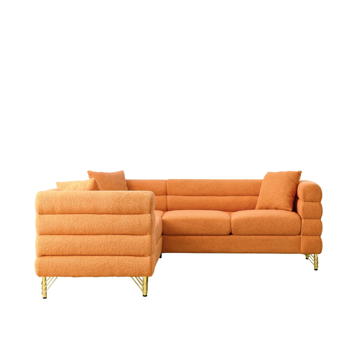 81.5-Inch Oversized Corner Sofa Covers, L-Shaped Sectional Couch,   5-Seater Corner Sofas with 3 Cushions for Living Room, Bedroom, Apartment, Office