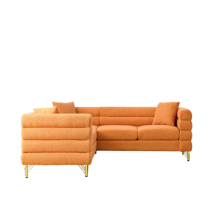 81.5-Inch Oversized Corner Sofa Covers, L-Shaped Sectional Couch,   5-Seater Corner Sofas with 3 Cushions for Living Room, Bedroom, Apartment, Office