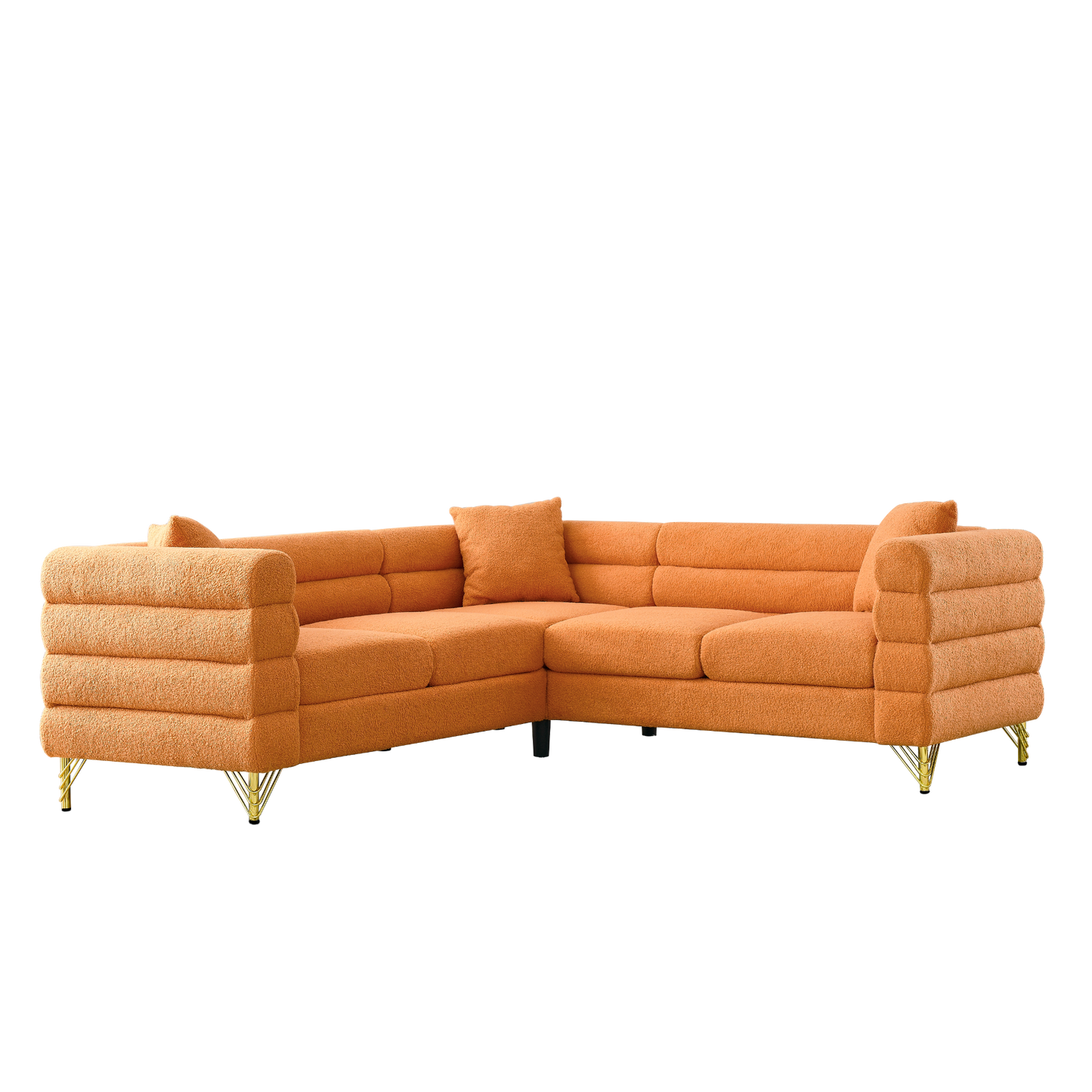 81.5-Inch Oversized Corner Sofa Covers, L-Shaped Sectional Couch,   5-Seater Corner Sofas with 3 Cushions for Living Room, Bedroom, Apartment, Office