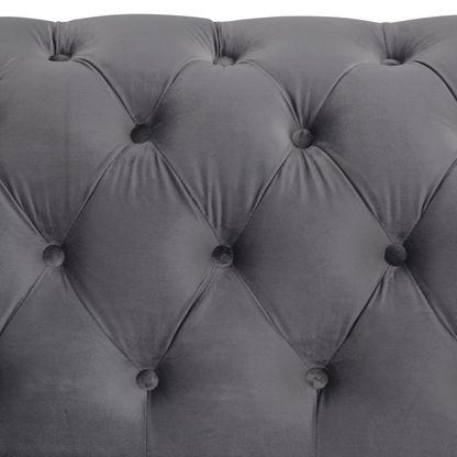41.5" Velvet Upholstered Accent Sofa,Modern Single Sofa Chair with Thick Removable Seat Cushion,Modern Single Couch for Living Room,Bedroom,or Small Space,Gray