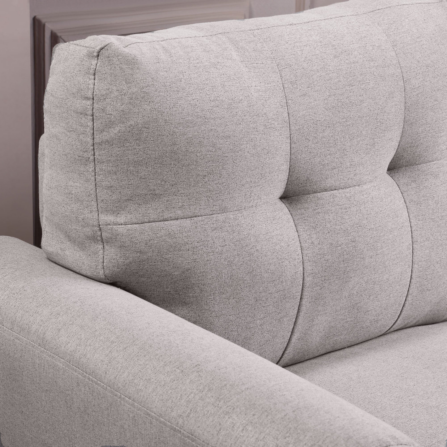 35" Modern Living Room Armchair Linen Upholstered Couch Furniture for Home or Office ,Light Grey, 1-Seat