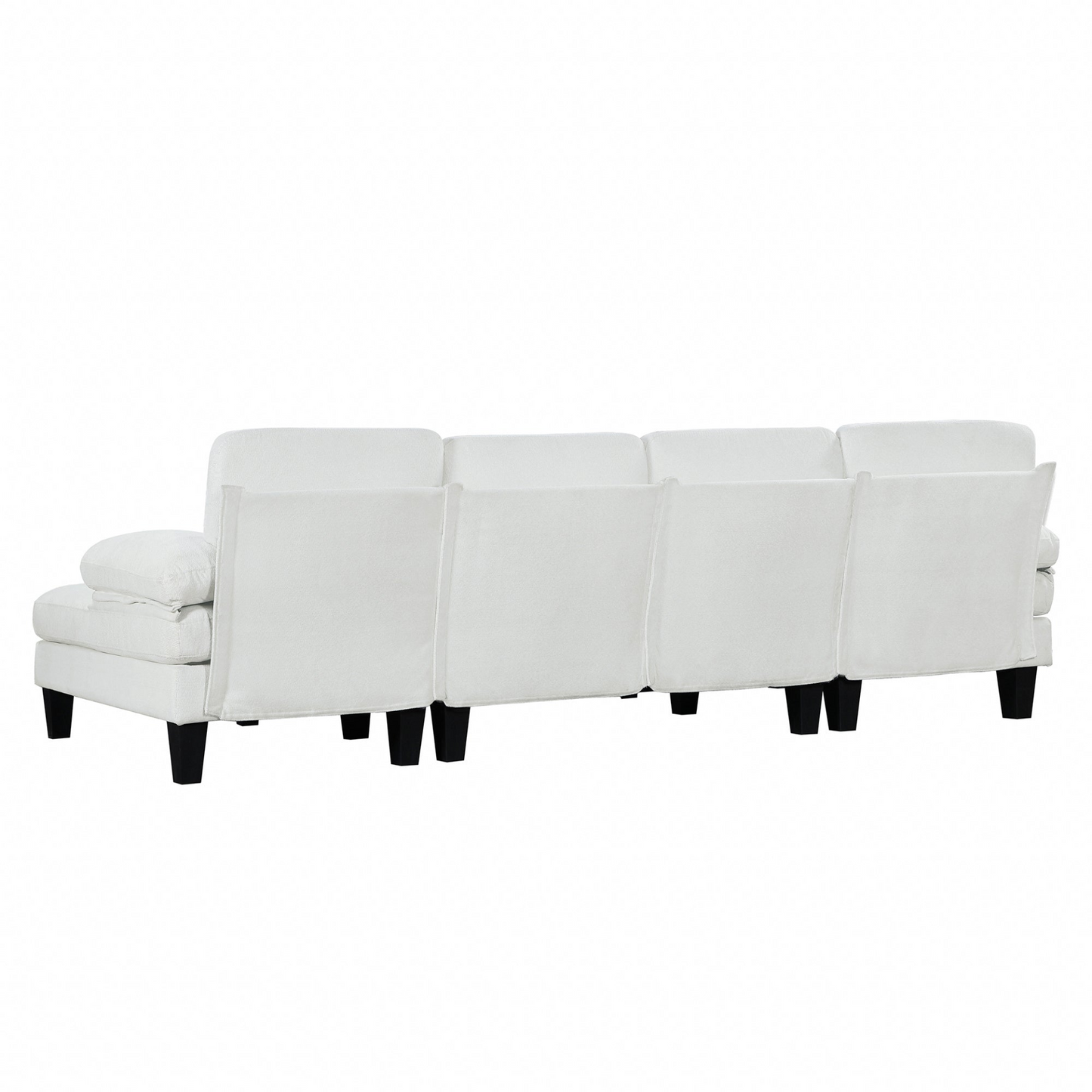 112*56" Granular Velvet Sofa,U-Shaped Couch with Oversized Seat,6-Seat Sofa Bed with Double Chaise,Comfortable and spacious indoor furniture for Living Room,Apartment,2 Colors