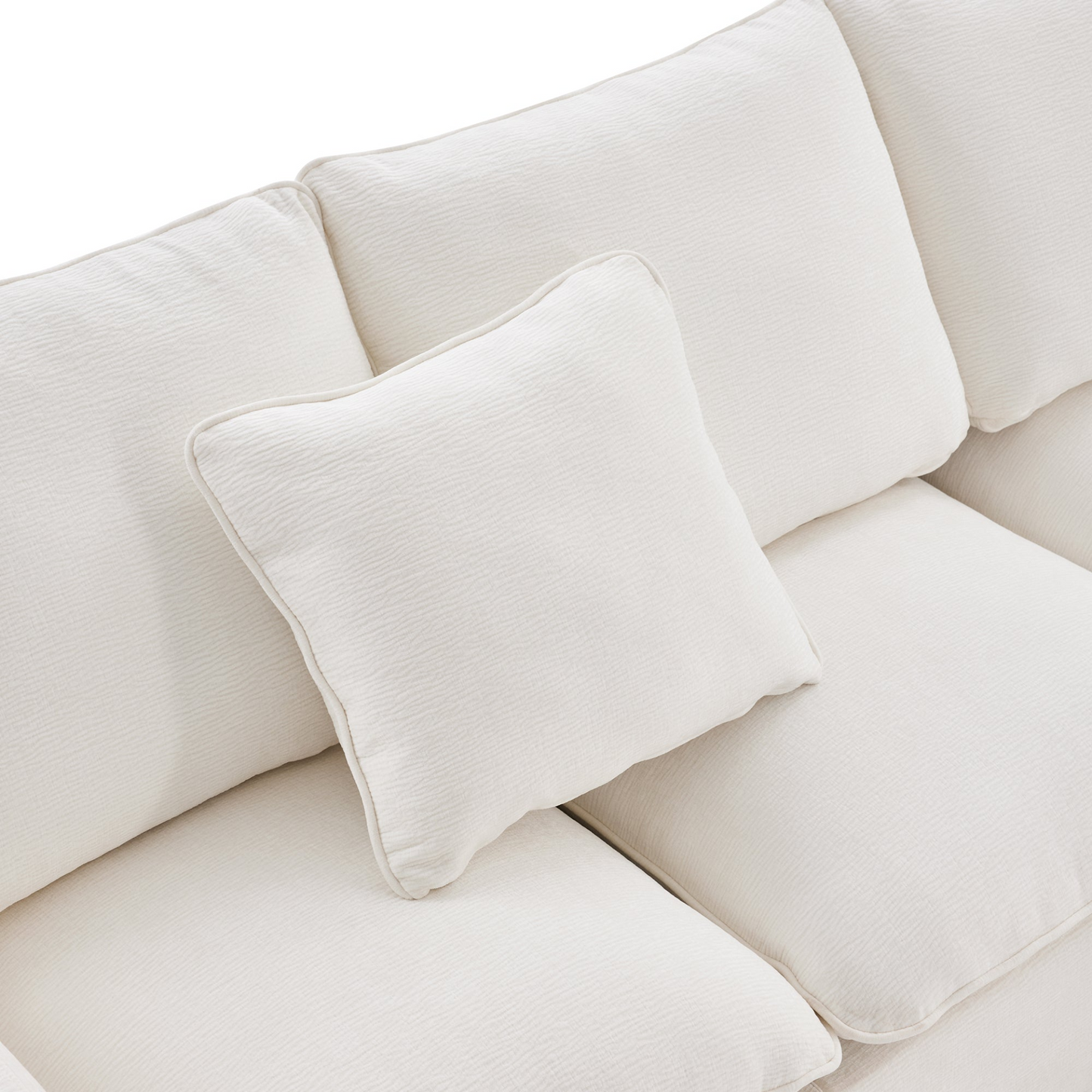 84*84" Modern L Shape Modular Sofa, 5 Seat Chenille Sectional Couch Set with 2 Pillows Included, Freely Combinable Indoor Funiture for Living Room, Apartment, Office, 2 Colors