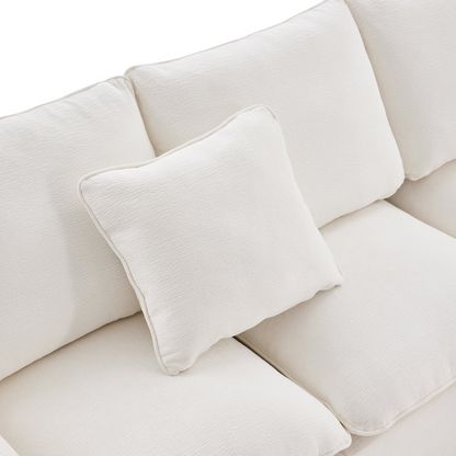 84*84" Modern L Shape Modular Sofa, 5 Seat Chenille Sectional Couch Set with 2 Pillows Included, Freely Combinable Indoor Funiture for Living Room, Apartment, Office, 2 Colors