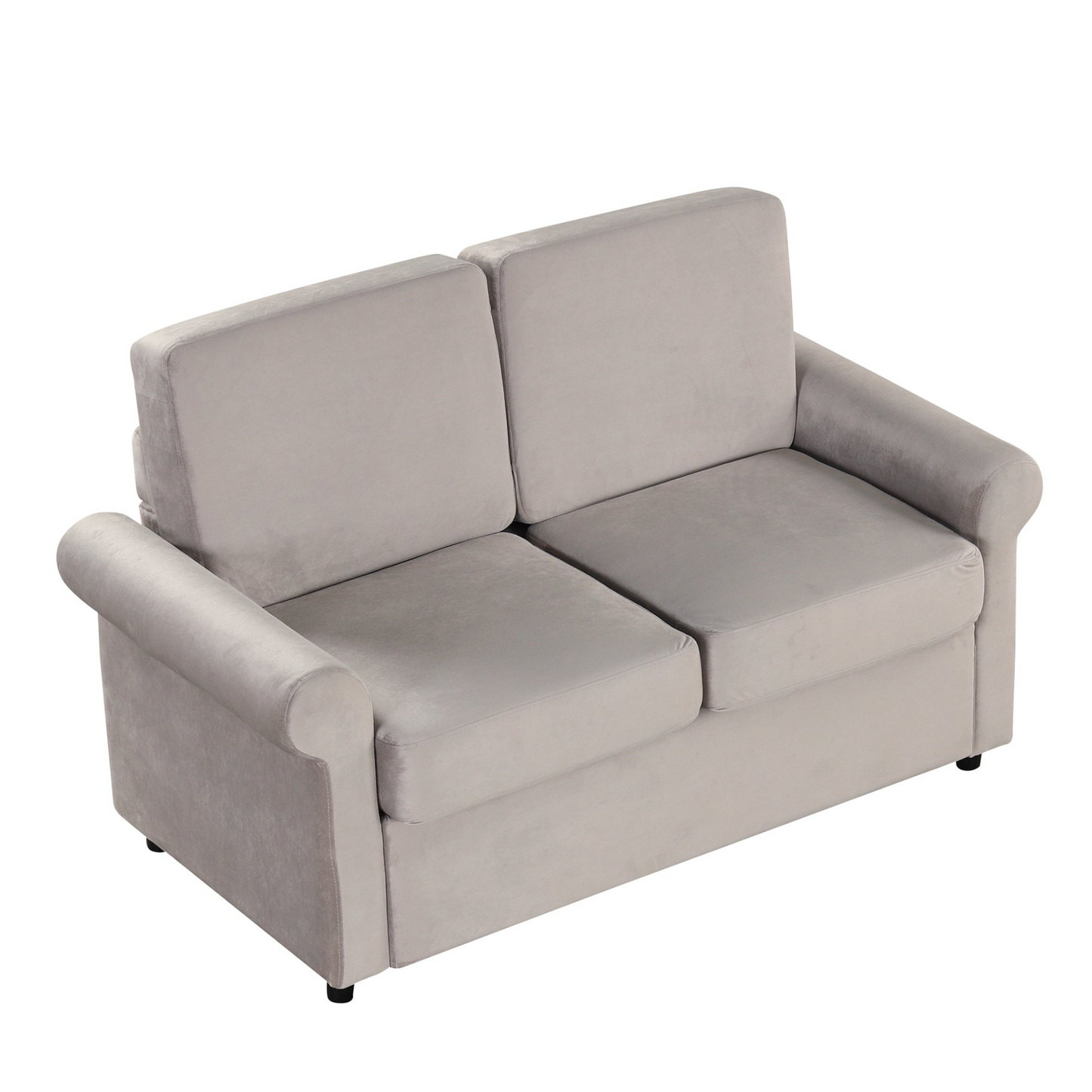 57.4" Pull Out Sofa Bed,Sleeper Sofa Bed with Premium Twin Size Mattress Pad,2-in-1 Pull Out Couch Bed,Loveseat Sleeper for Living Room,Small Apartment, Light Beige