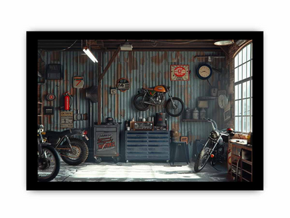Garage Framed Print