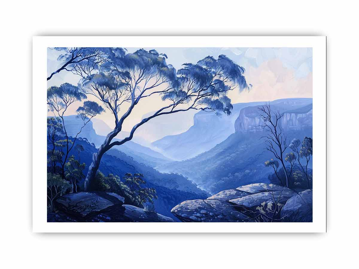 Blue Mountians Framed Print