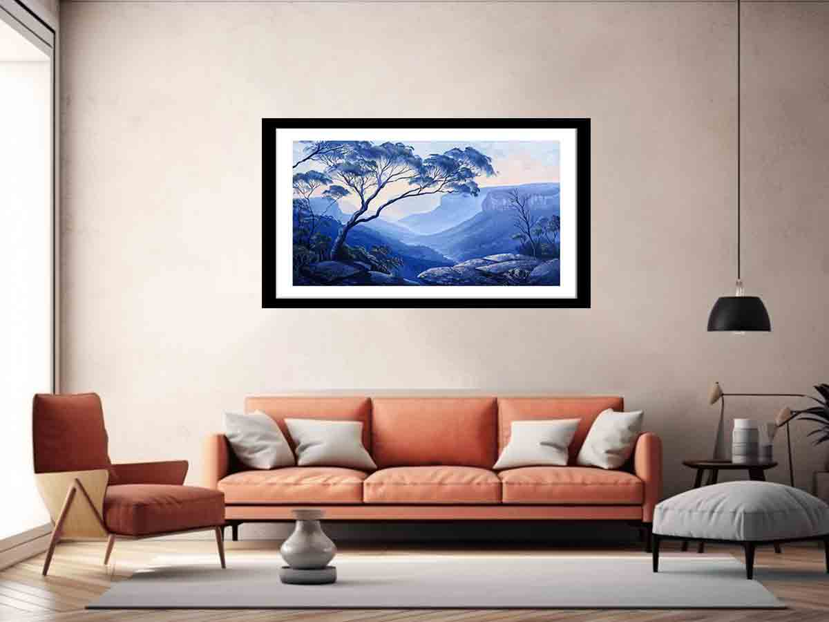 Blue Mountians Framed Print