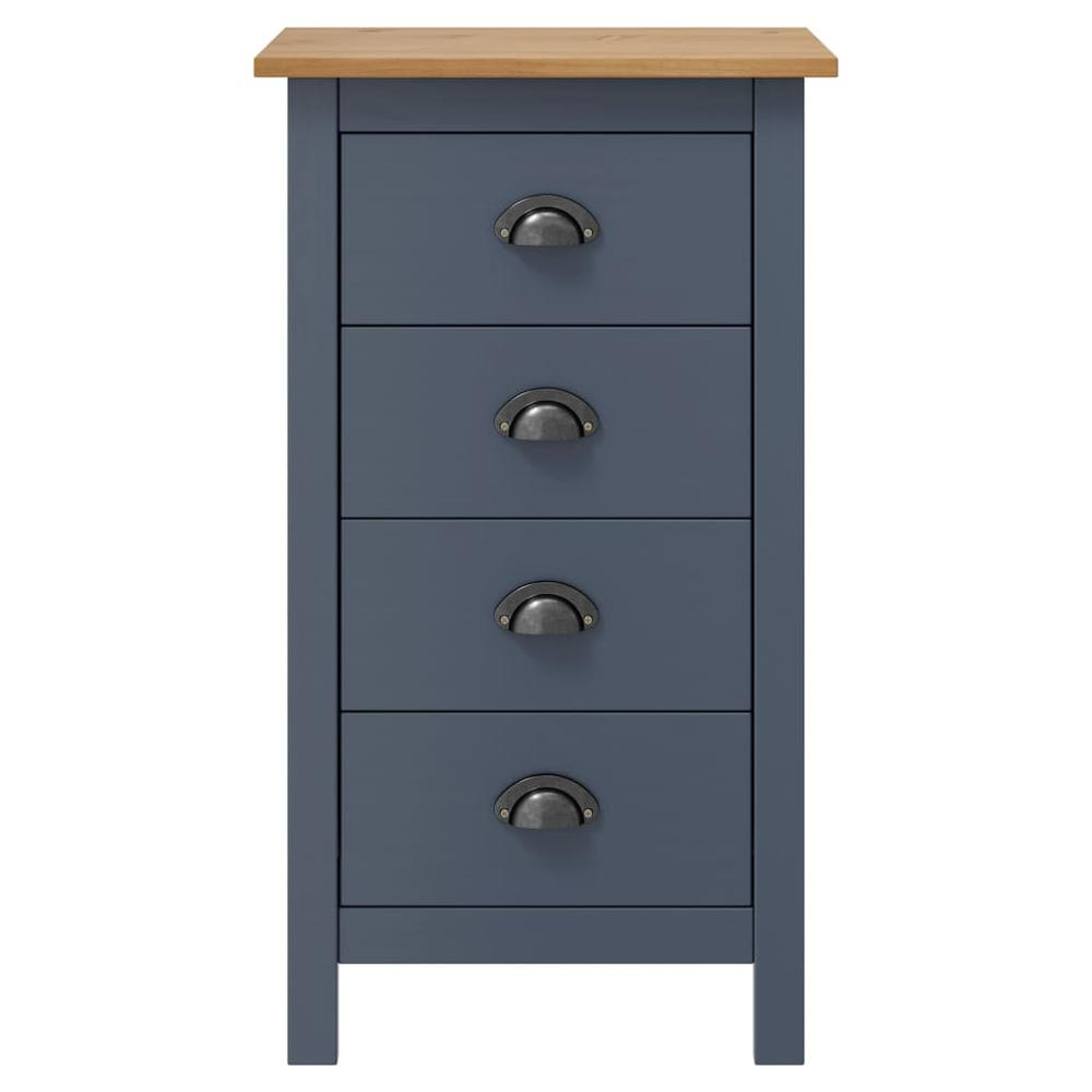Sideboard Hill Gray 18.1"x13.8"x31.5" Solid Pine Wood